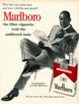 1961 Why don't you settle back and have a full-flavored smoke. Marlboro. Orestes (Minnie) Minoso - St. Louis Cardinals - All-Star Major League Out