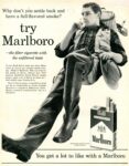 1961 Why don't you settle back and have a full-flavored smoke. try Marlboro