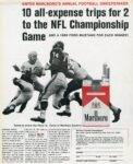 1966 Enter Marlboro's Annual Football Sweepstakes. 10 all-expense trips for 2 to the NFL Championship Game