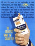 1966 Rothmans. The Greatest Name In Cigarettes