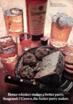 1969 Better whiskey makes a better party. Seagram's 7 Crown, the better party maker