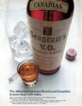 1970 The difference between Scotch and Canadian is more than 3,000 miles. Seagram's V.O.
