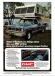 1973 GMC Pickup with Camper. this new GMC pickup grew out of today's growing camper bodies