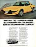 1974 Fiat X-19. What Does This Car Have In Common With The Ferrari Dino, The Maserati Bora And The Lamborghini Countach