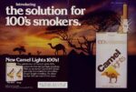 1979 Introducing the solution for 100's smokers. New Camel Lights 100's!