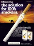 1979 Introducing the solution for 100's smokers. new Camel Lights 100's!