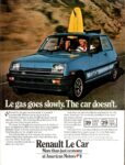 1981 Renault Le Car. Le gas goes slowly. The car doesn't