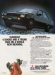 1984 Mitsubishi Tredia Turbo. Suddenly 4 Doors And A Trunk Take On A Whole New Meaning