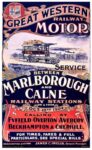 1904 Great Western Railways Motor Service Between Marlborough and Calne Railway Stations