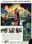 1940 It's Springtime in Chile, South America. Pan American - Grace Airways