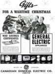 1941 Gifts For A Wartime Christmas. Canadian General Electric