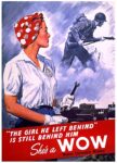 1943 'The Girl He Left Behind' Is Still Behind Him. She''s A WOW. Woman Ordnance Worker