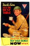 1944 Uncle Sam Sets The Best Table. Chip In For The Chow. Buy War Bonds Now