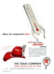 1947 When the temperature dives… drive With Texaco Fire-Chief Gasoline