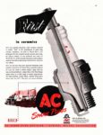 1948 First in ceramics. AC Spark Plugs