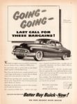 1950 Buick Special DeLuxe 4-Door Tourback Sedan. Going - Going - Last Call For These Bargains!