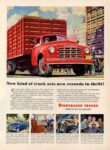 1950 Studebaker 2-Ton High Rack Truck. New kind of truck sets new records in thrift!