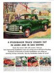 1952 Studebaker 1/2-Ton 6-1-2-foot Pickup Truck. A Studebaker Truck Stands Out In Looks And In Gas Saving