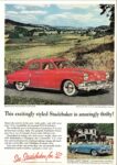 1952 Studebaker State Commander V-8 4-Door Sedan. This excitingly styled Studebaker is amazingly thrifty!