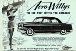1953 Willys Aero Falcon Sedan. The Car That Invites You Outdoors