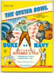 1954 The Oyster Bowl. Duke vs Navy. Foreman Field Norfolk, VA