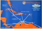 1955 KLM Royal Dutch Airlines West Indies Division Caribbean Routes