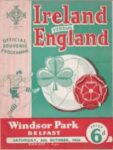 1956 Ireland versus England. Windsor Park, Belfast