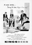 1957 A vos amis... Servez la biere digne d'un roi! Kingsbeer