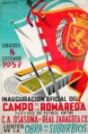 1957 Inauguracion Oficial del Campo de la Romareda. C.A. Osasuna y Real Zaragoza C.D.