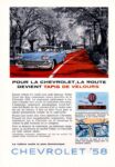 1958 Chevrolet. Pour La Chevrolet, La Route Devient Tapis De Velours
