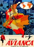 1961 Rutas De Avianca. Primera En Las Americas