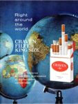 1963 Right around the world... Craven Filter Kind Size. Craven 'A'