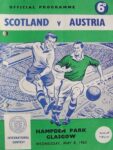 1963 Scotland v Austria. Hampden Park Glasgow