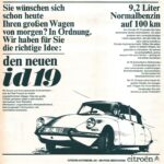 1966 Citroën id 19. Sie wünschen sich schon heute Ihren großen Wagen von morgen. In Ordnung. Wir haben für Sie die richtige Idee