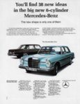 1966 Mercedes-Benz 250 SE. The new shape is only one of them