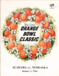 1966 Thirty Second Orange Bowl Classic. Alabama vs. Nebraska