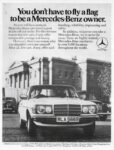 1978 Mercedes-Benz 280E. You don't have to fly a flag to be a Mercedes-Benz owner