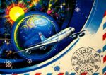 1981 Soviet Space Airplane Aeroflot New Year's Greeting Postcard