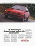 1986 Acura Integra. A more humane approach to performance