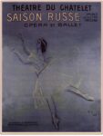 1909 The touring poster of A. Pavlova in Paris, France