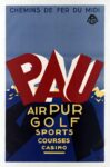 1920 Chemins de fer du Midi. Pau. air pur, golf, sports, courses, casino