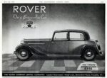 1936 Rover Twelve Sports Saloon. 'one of Britains Fine Cars'