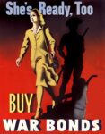 1942 She's Ready, Too. Buy War Bonds