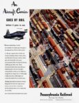 1944 An Aircraft Carries Goes By Rail before it goes to sea. Pennsylvania Railroad