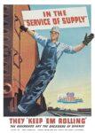 1944 In The 'Service Of Supply' They 'Keep 'Em Rolling' The Railroads Are The Backbone Of Offense. Union Pacific