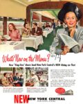 1948 What's New on the Menu. New 'King-Size' diners head New York Central's New dining car fleet