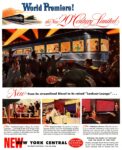 1948 World Premiere! the New 20th Century Limited. New - from it's streamlined Diesel to its raided 'Lookout Lounge'.. New York Central