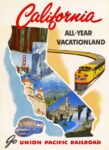 1949 California All-Year Vacationsland. Go Union Pacific Railroad