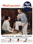 1951 What'll you have... Pabst Blue Ribbon. 'Finest beer served ... anywhere', says Ben Hogan