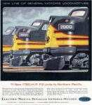 1954 New Line Of General Motors Locomotives. 11 New 1750-H.P. F9 Units to Northern Pacific